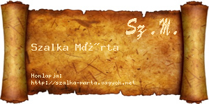 Szalka Márta névjegykártya